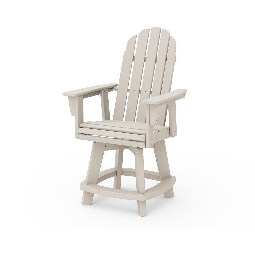Vineyard Curveback Adirondack Swivel Counter Chair