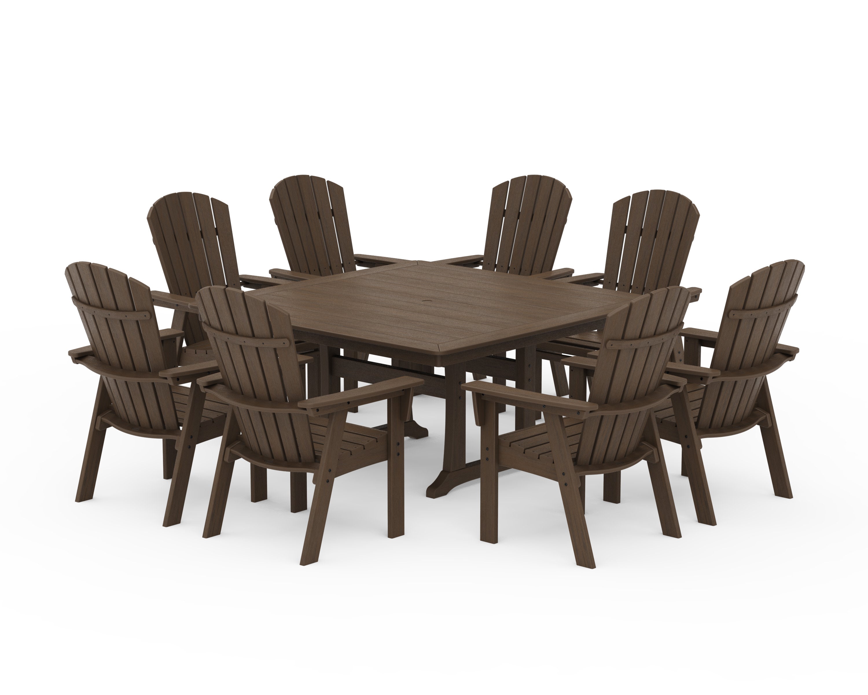 Nautical Adirondack 9-Piece Trestle Dining Set