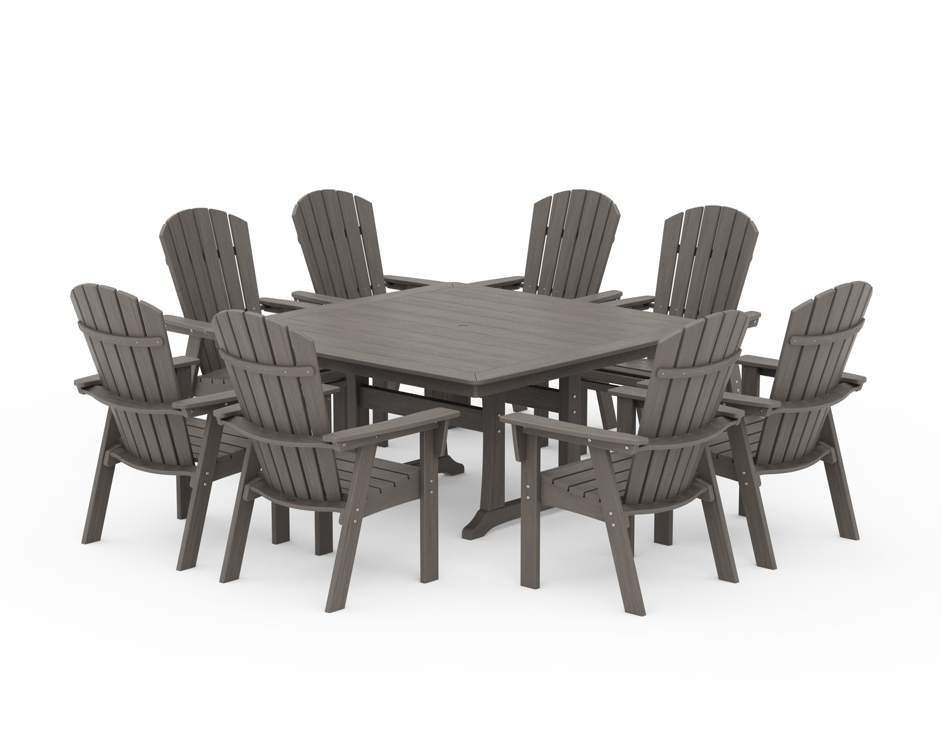 Nautical Adirondack 9-Piece Trestle Dining Set