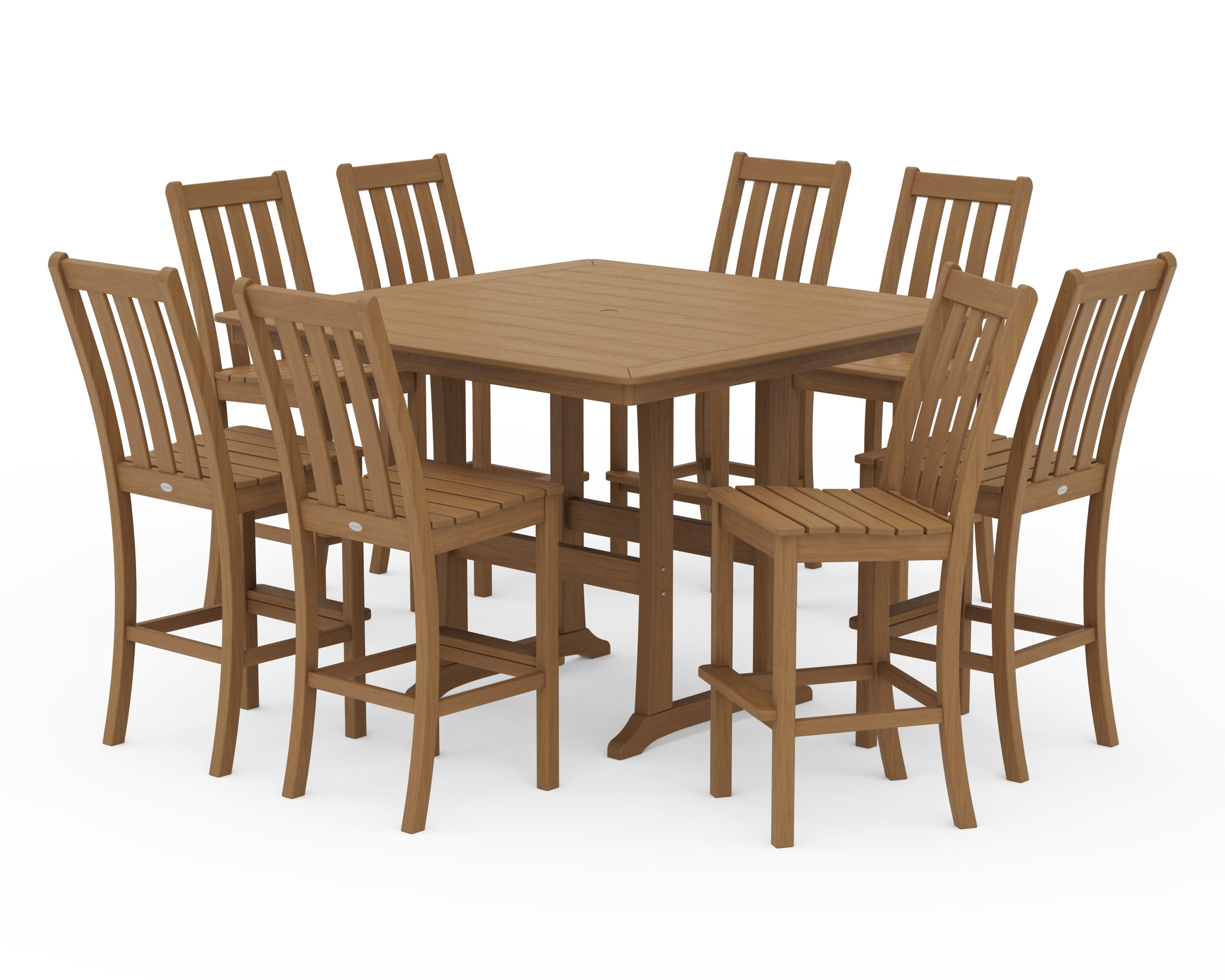 Vineyard 9-Piece Nautical Trestle Bar Set