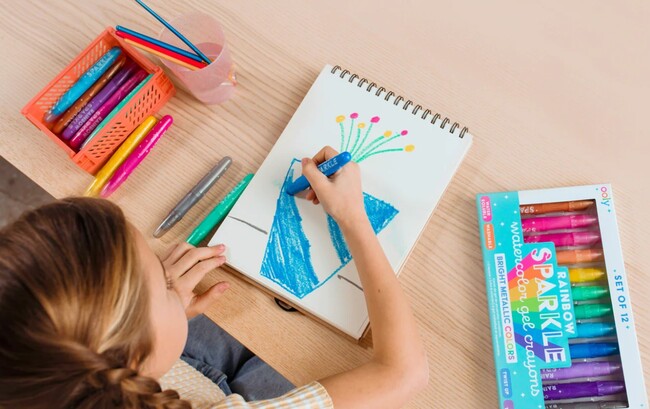 Rainbow Sparkle Watercolor Gel Crayons