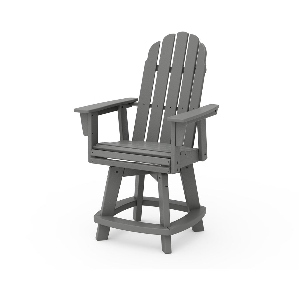 Vineyard Curveback Adirondack Swivel Counter Chair